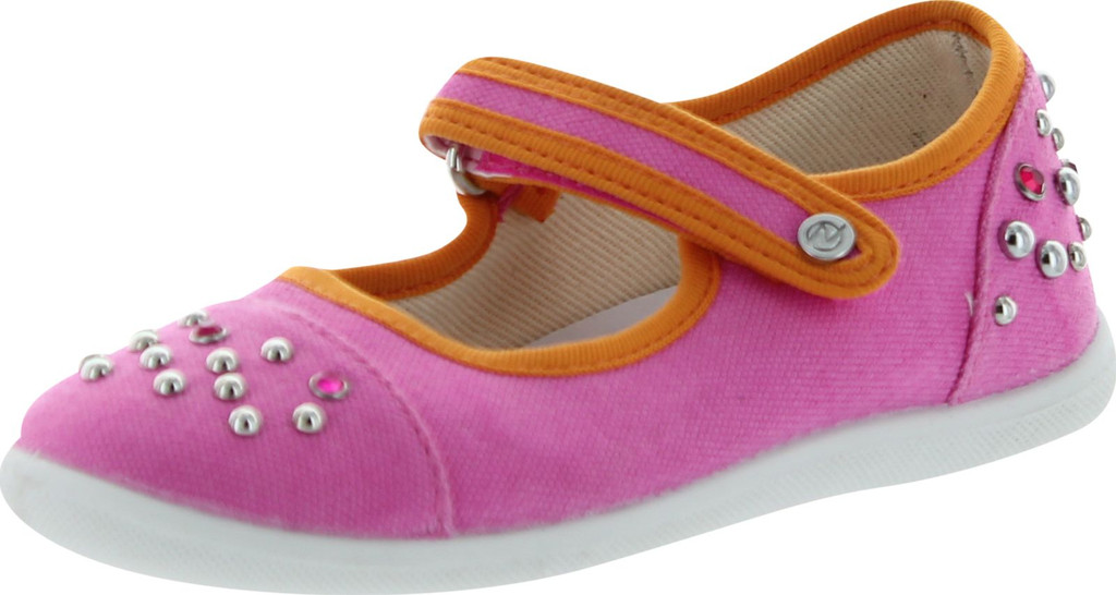 Naturino Girls 7889 Canvas Studded Flats Shoes