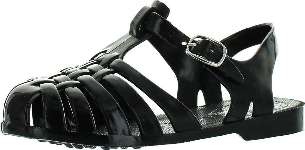 Bamboo Childrens Girl Suzy-02K Jelly Round Toe Fisherman Slingback Flat Sandals