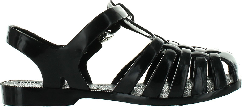 Bamboo Childrens Girl Suzy-02K Jelly Round Toe Fisherman Slingback Flat Sandals