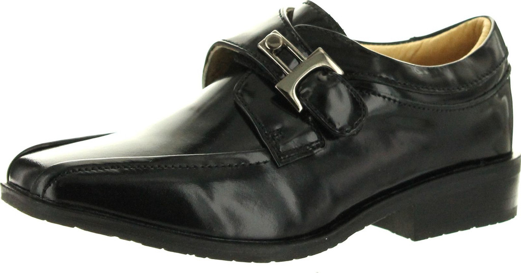 Robertino Boys 445 European Style Dress Shoes With Buckle Detail