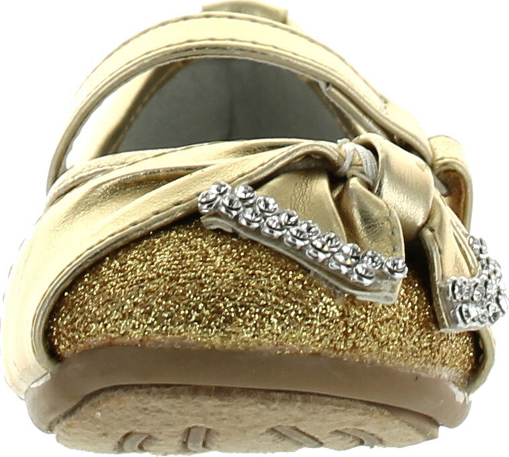 Little Angel Girls Teshi-729D Toddler Girl's Glittering Middle Strap Studded Dress Flats