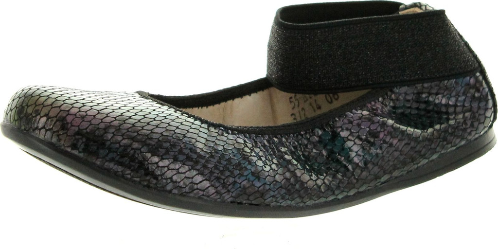 Venettini Girls Kylee Reptile Dress Flats With Elastic Strap