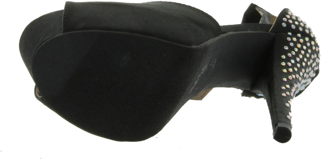 Qupid Chance-06 Jewel Rhinestone Platform High Heel Ankle Strap Party Sandal