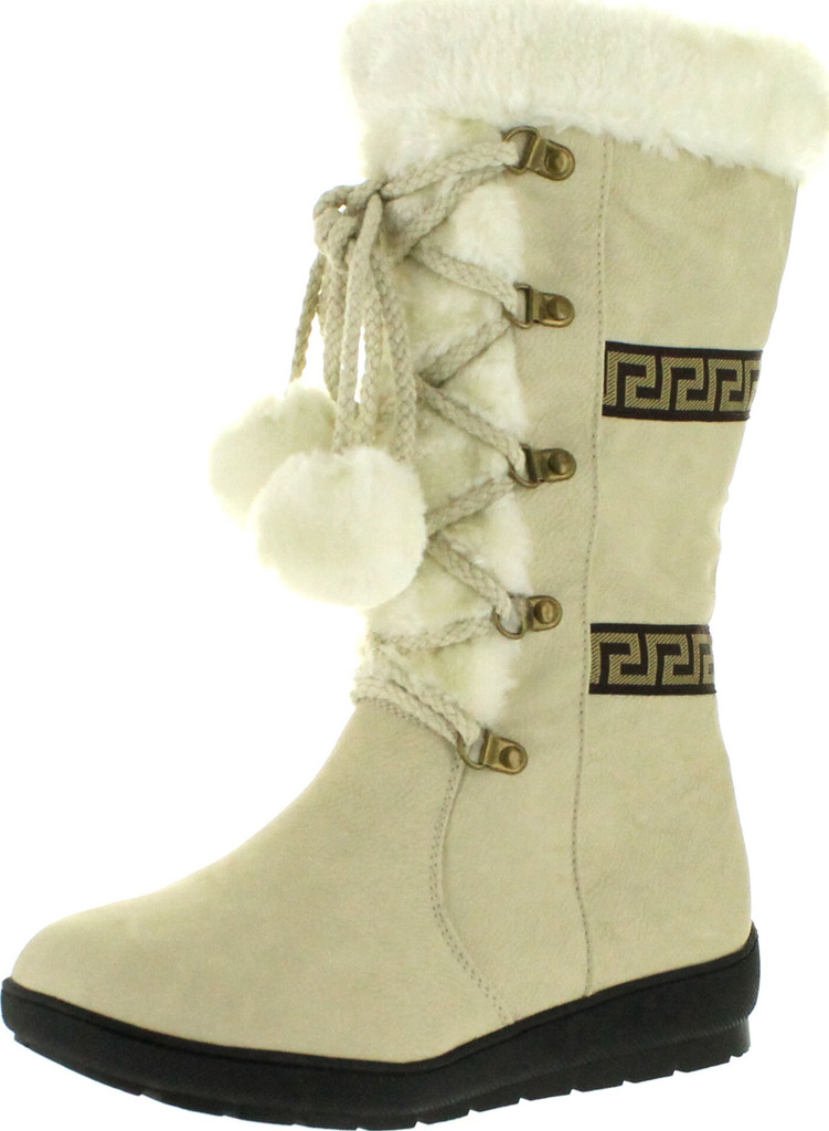 Reneeze Womens Coco-1 Flat Heel Mid Calf Boots