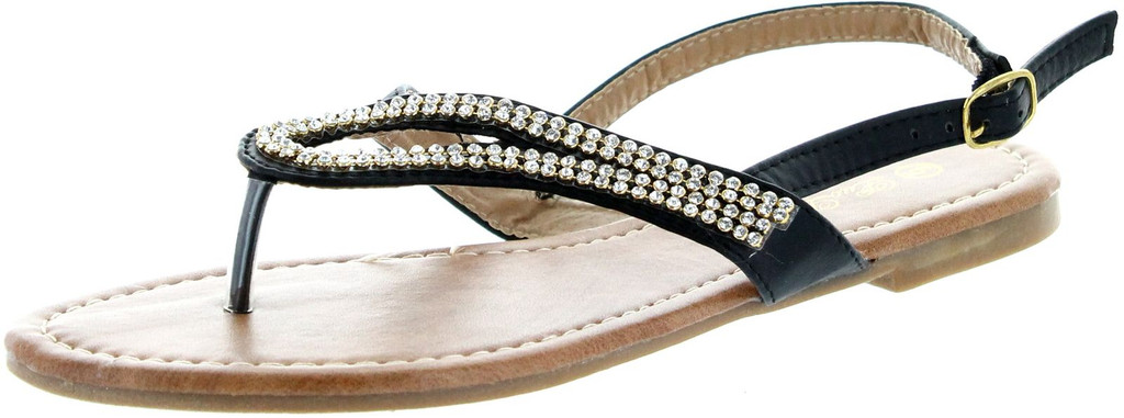 Luo Luo Womens Tracy Dress Rhinestone Sandals