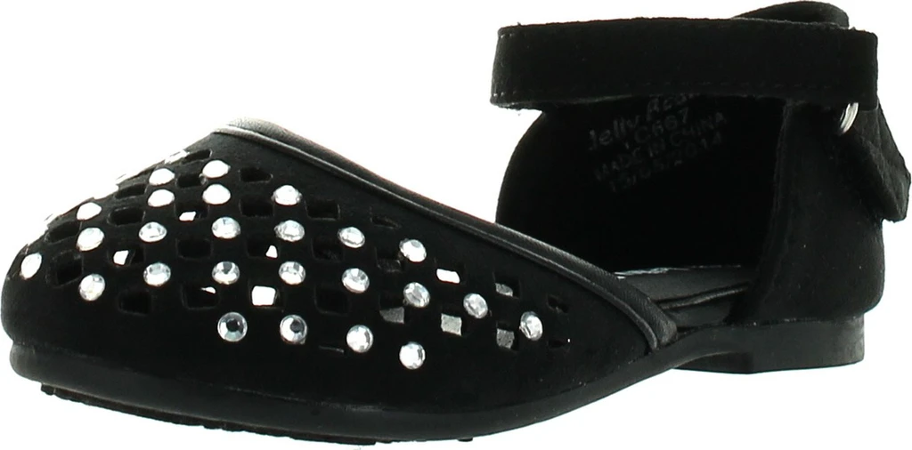 Jelly Beans Capano Toddler's Little Girl Ankle Strap Rhinstone Deco Sandal Shoes