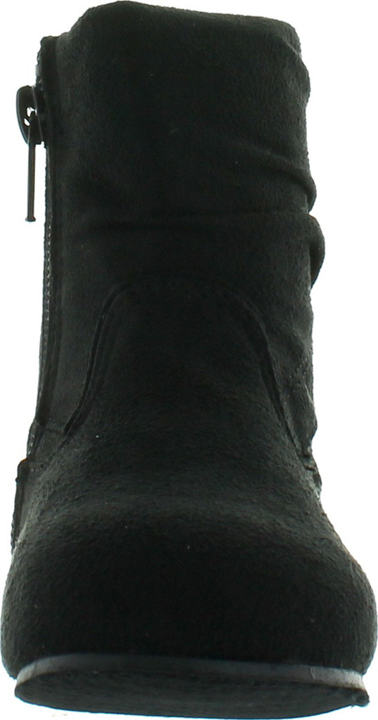 Little Angel Ice-788D Suede Round Toe Pleated Jewel Riding Boot