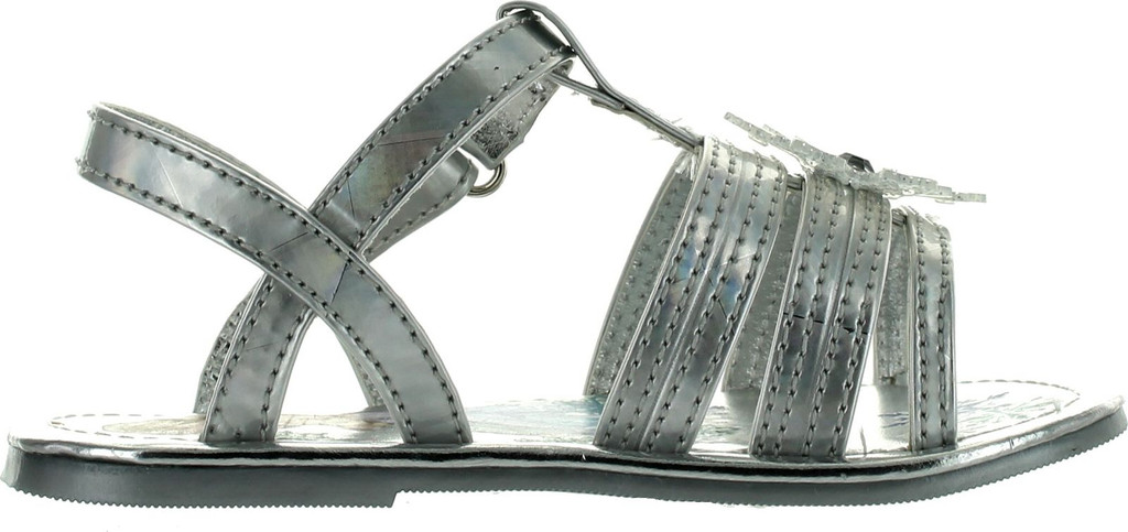 Disney Frozen Girls Elsa And Anna Silver Fashion Sandals