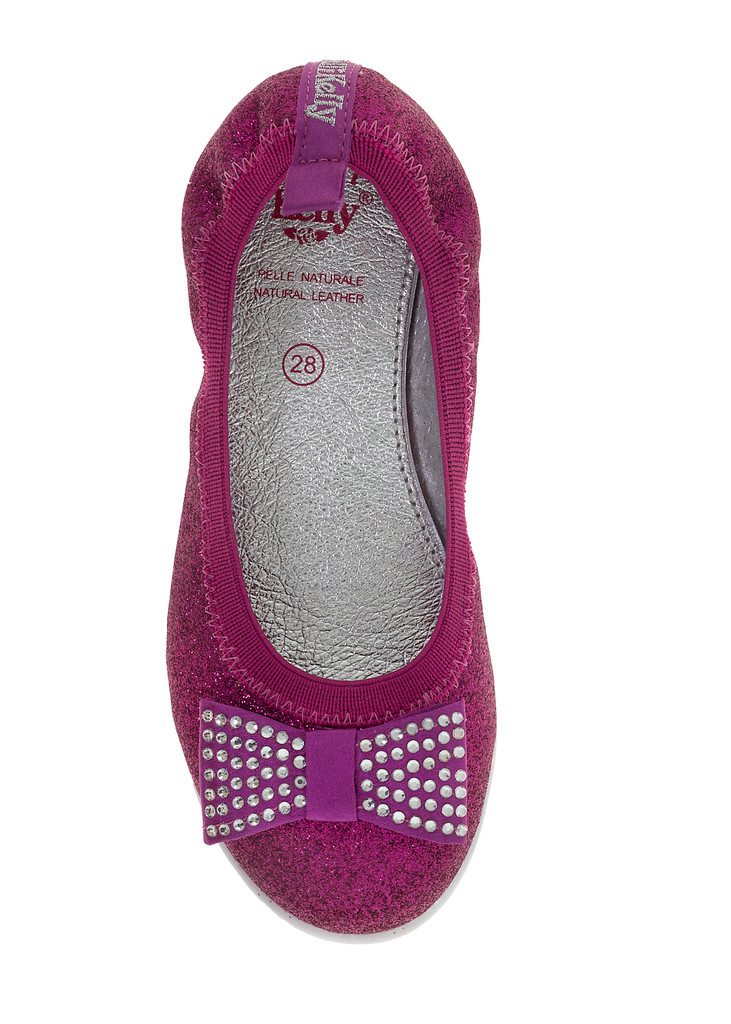 Lelli Kelly Girl's Lk9716 Glitter Bow Ornament Ballerina / Ballet Flats