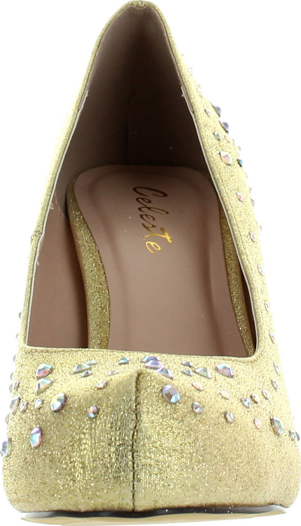 Celeste Womens Sanyo-01 Metallic Classic Dress Party Pumps Shoes