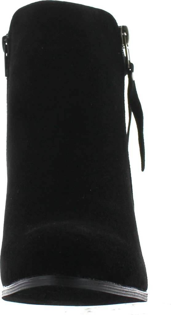 Static Footwear Women's Chunky Heel Fringe Zipper Closure Ankle Booties