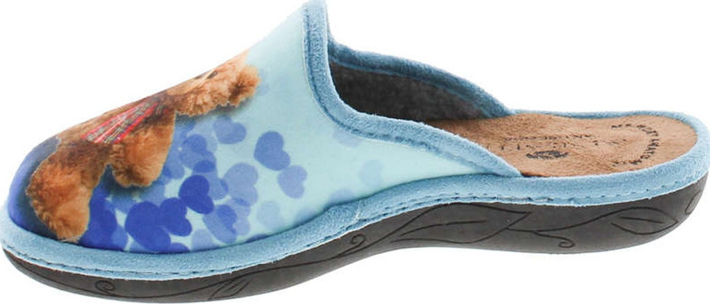 Sc Home Collection Womens 18017 Heart Teddy Cozy House Slippers Made In Europe