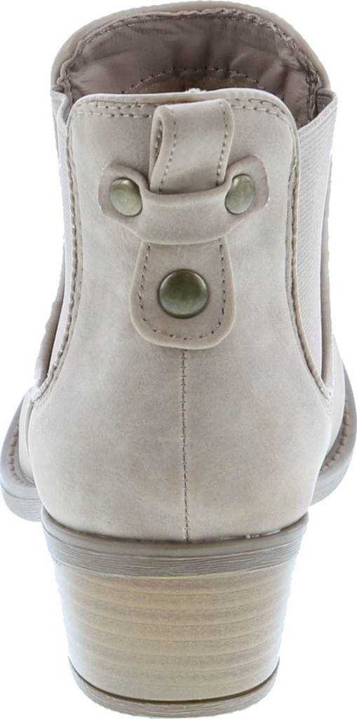 Soda Women's Chelsea Faux Leather Elastic Side Panel Ankle Boots