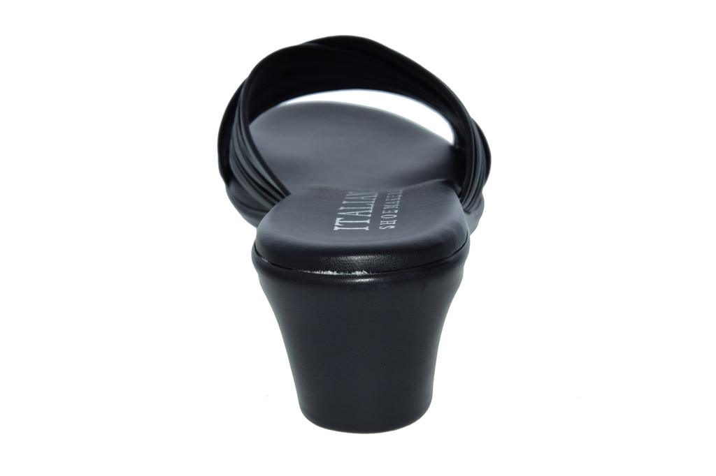 Italian Shoemakers Womens Kenny Criss Cross Fashion Wedge Sandals Made In Italy