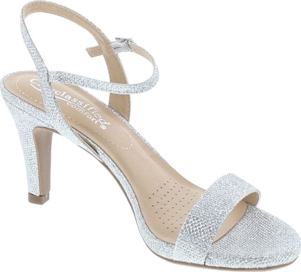 City Classified Womens Formal Evening Party Lace Ankle Strap Peep Toe Stiletto High Heel Pumps