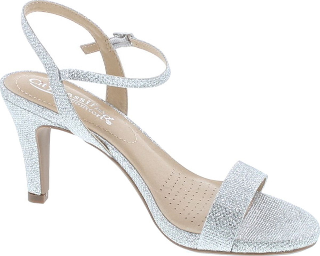 City Classified Womens Formal Evening Party Lace Ankle Strap Peep Toe Stiletto High Heel Pumps