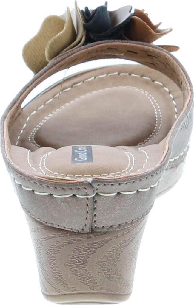 Gc Shoes Women's Sydney Rosette Slide Wedge Sandals
