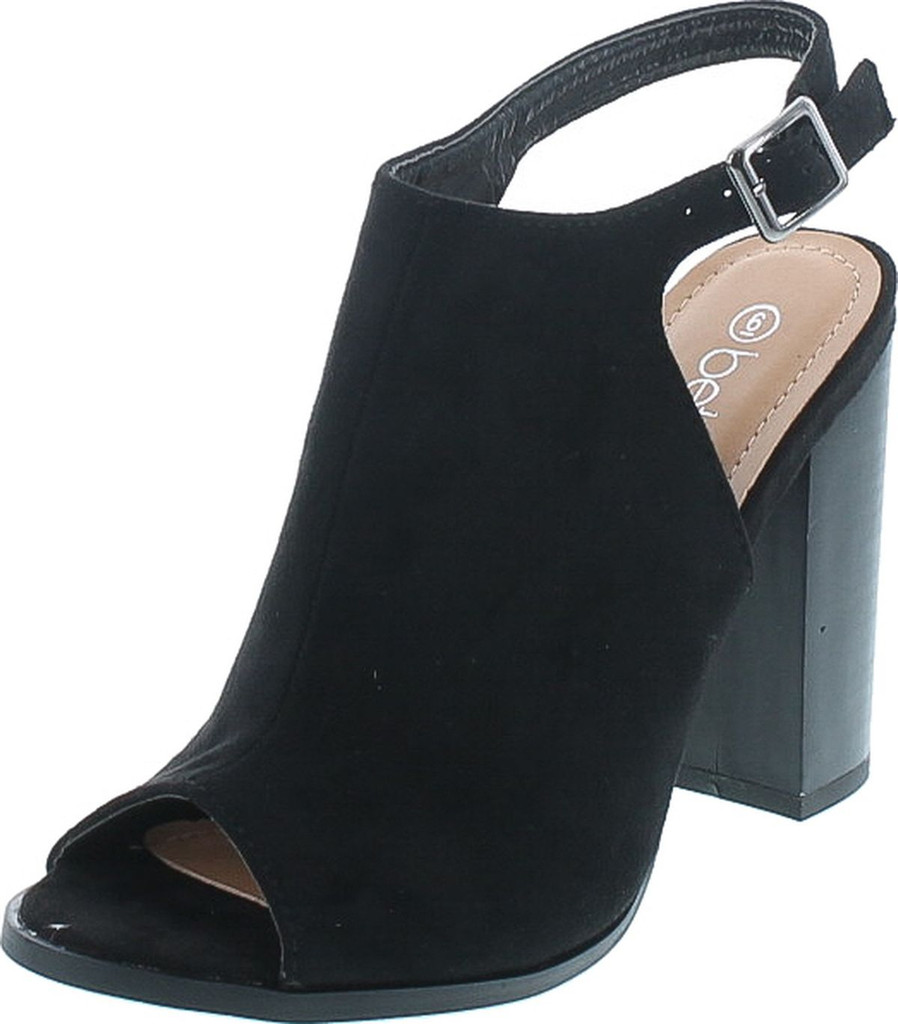 block heel cut out ankle boots