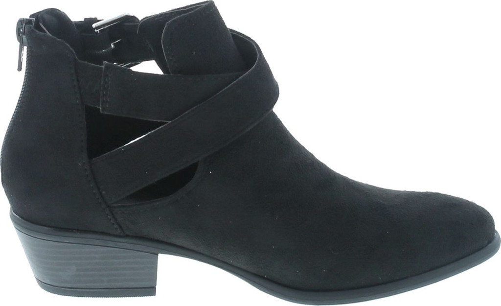 Wild Diva Women's Manny-30 Crisscross Buckle Bootie