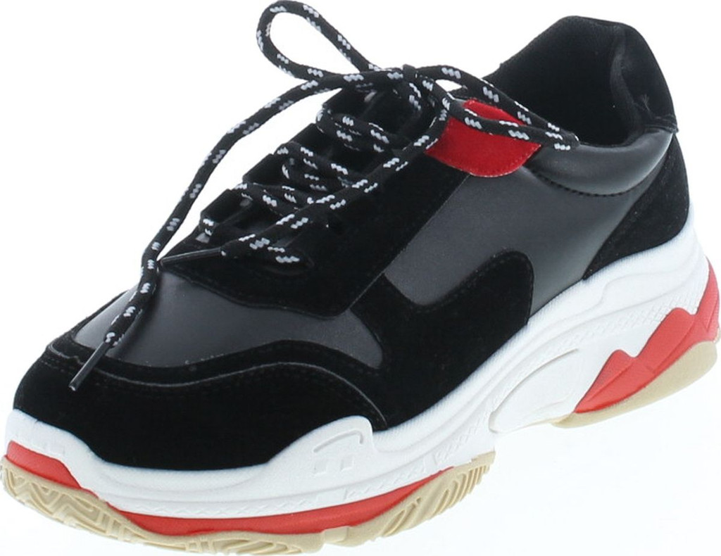 Yoki Womens Fashion Chunky Heavy Triple Sole Tubuler Trendy Dad Sneaker Trainers