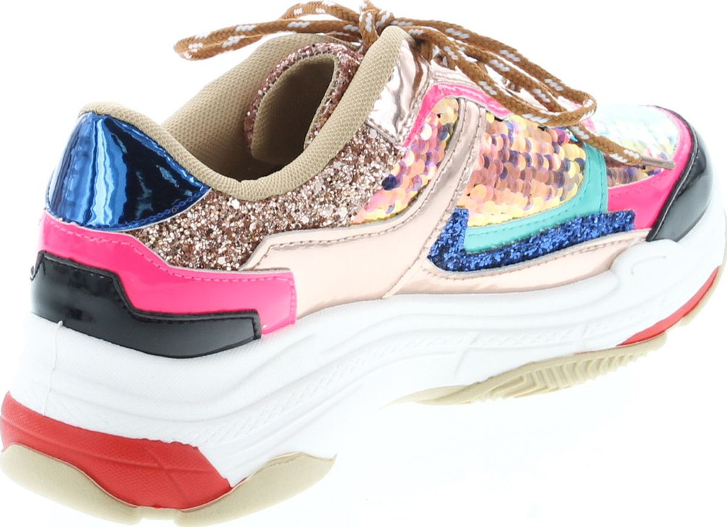 sequin chunky trainers