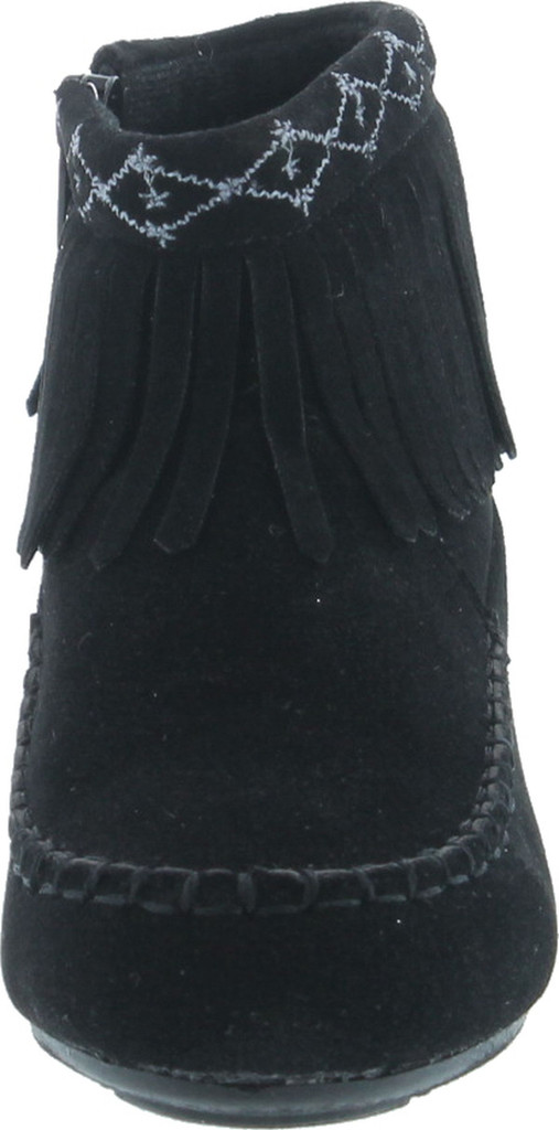 Betani Denise-5 Girl's Kids Embroidered Fringe Mocassin Low Heel Ankle Booties
