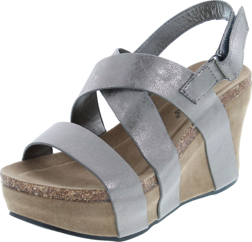 Pierre Dumas Women's Hester-5 Vegan Leather Strappy Wedge Sandals