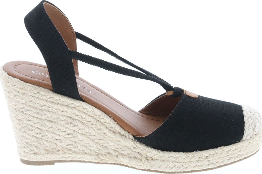 City Classified Gigi Women's Cap Toe Espadrille Wedge Sandal
