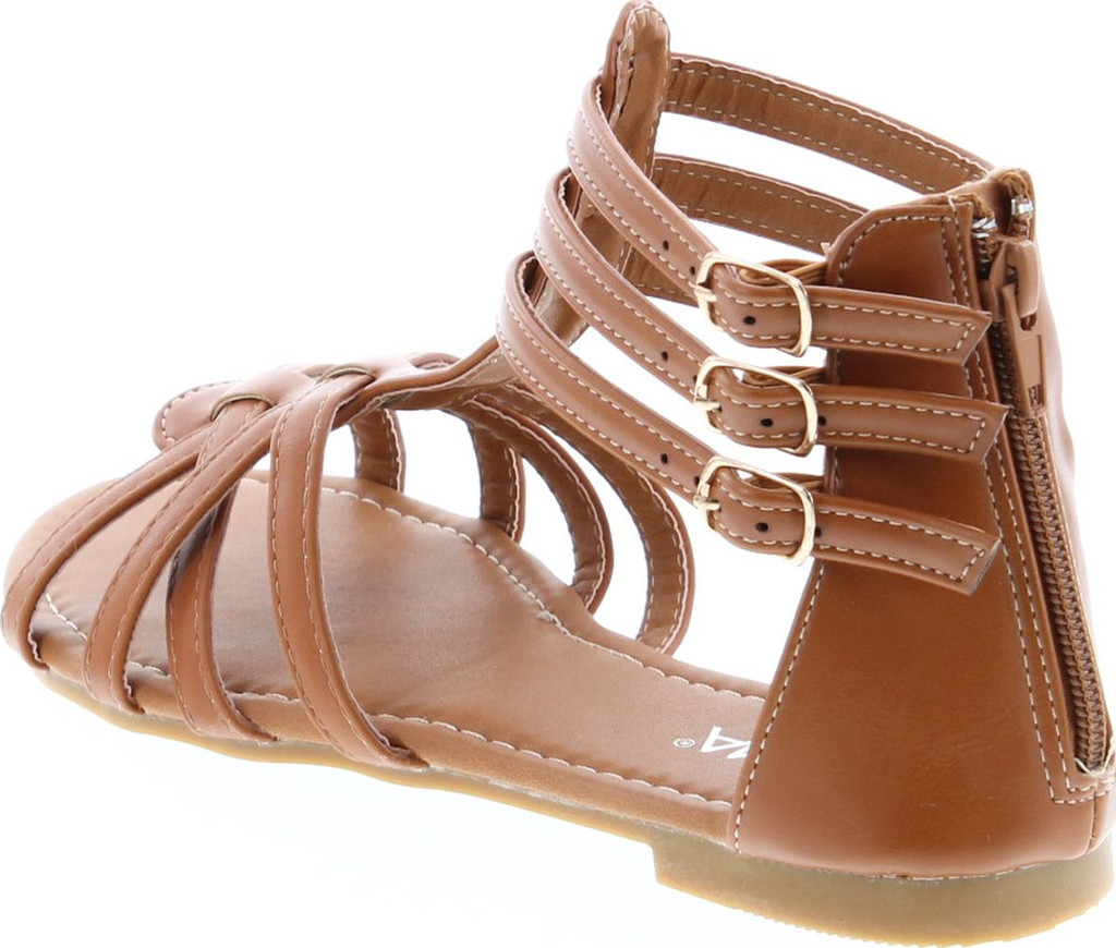 Anna Mavis-8 Women Buckle Zip Gladiator Sandal