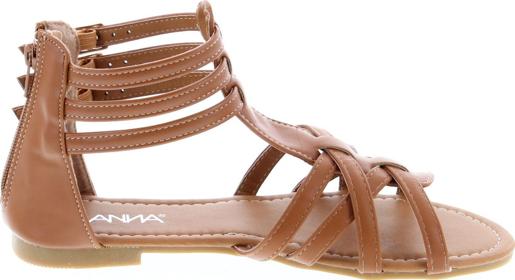 Anna Mavis-8 Women Buckle Zip Gladiator Sandal