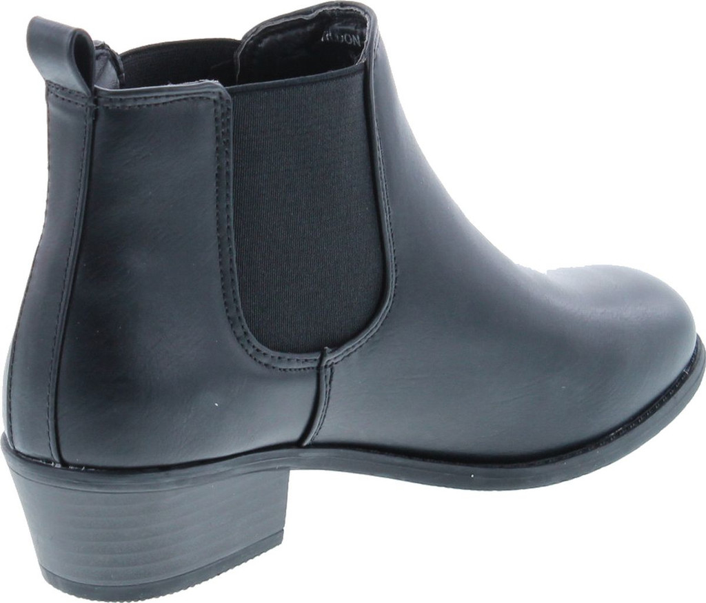Refresh Tildon-02 Women's Almond Toe Simple Flat Heel Ankle Riding Booties