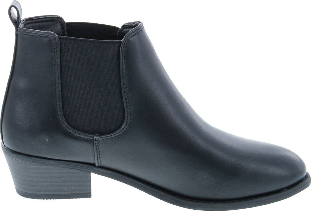 Refresh Tildon-02 Women's Almond Toe Simple Flat Heel Ankle Riding Booties