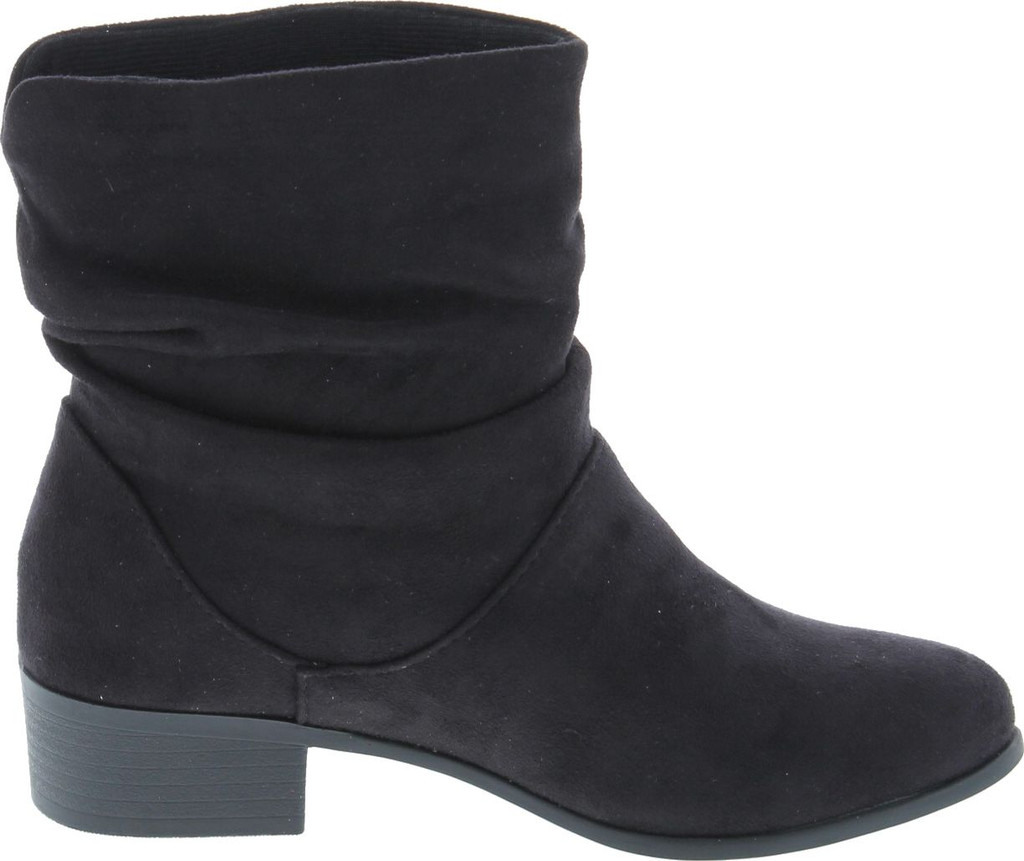 Energy Women's Slouchy Pull On Low Block Heel Ankle Booties