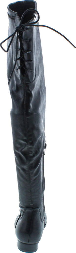 Chase & Chloe Maggy-1 Women's Thigh High Drawstring Low Chunky Heel Boots