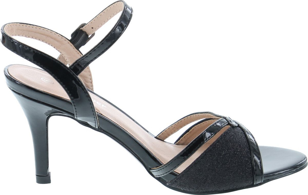 Forever Villa-04 Women's Glitter Metallic Ankle Strap Buckle Wrapped Heel Sandals