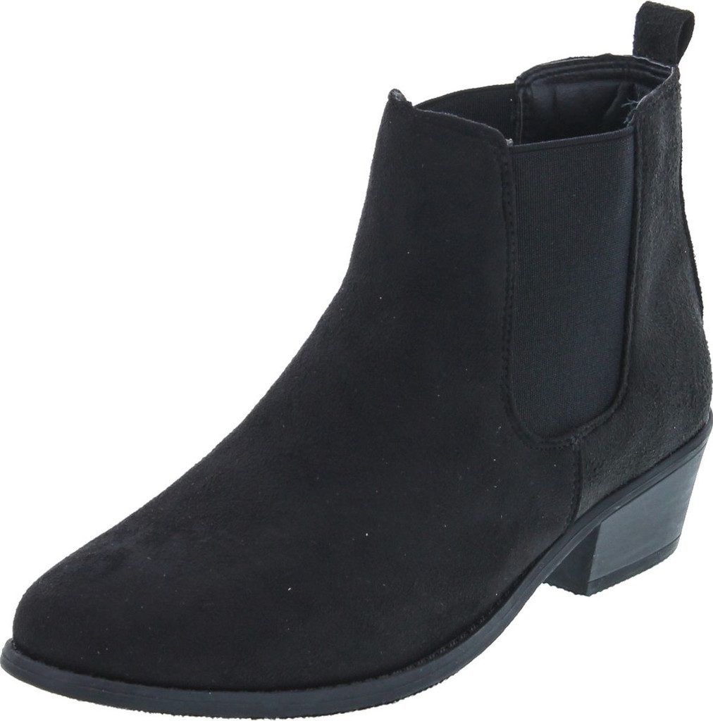 Refresh Women's Tildon-03 Low Heel Slip On Solid Ankle Boot