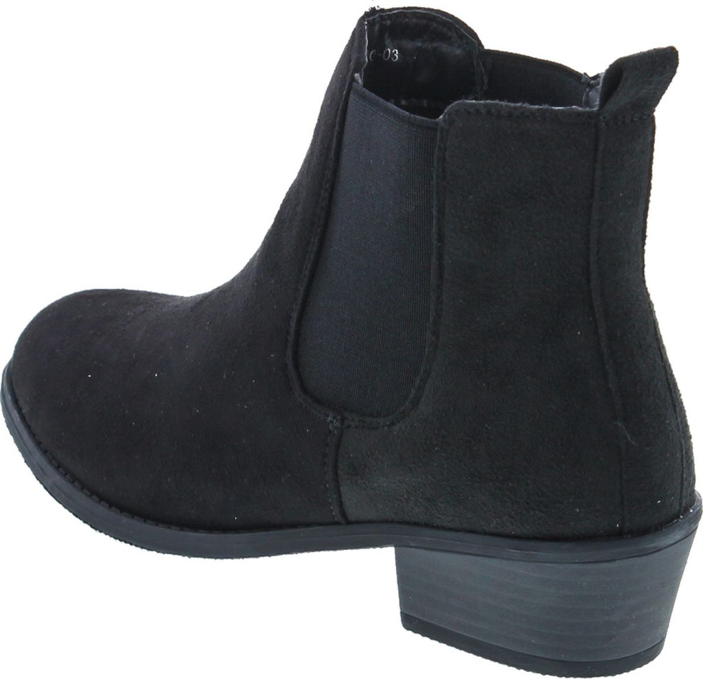 Refresh Women's Tildon-03 Low Heel Slip On Solid Ankle Boot