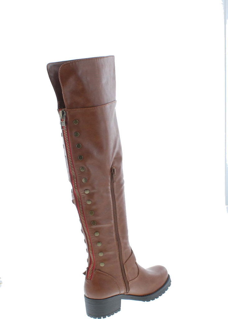 Womens Bamboo Capture-04 Side Stud Riding Boots