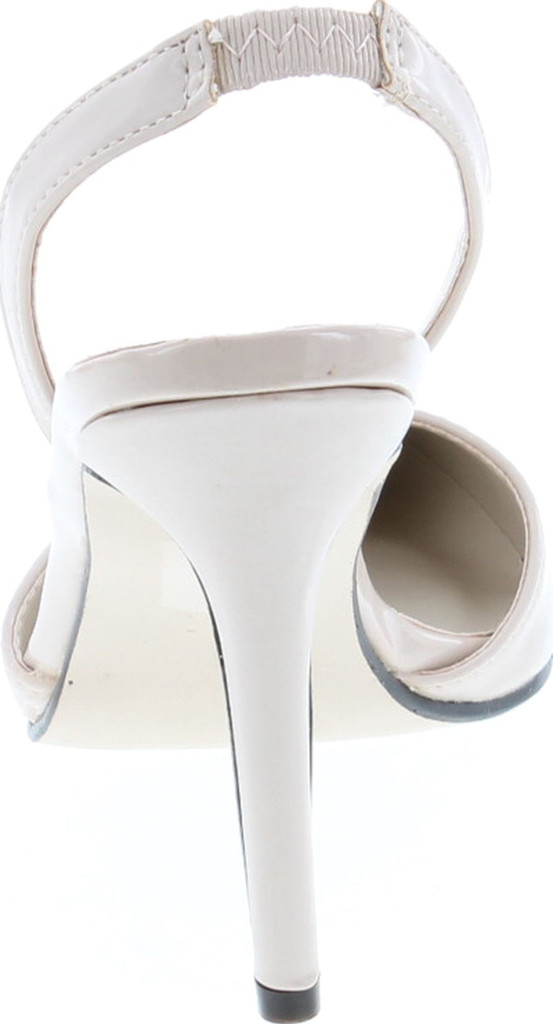 Pierre Dumas Women's Cherry-4 Vegan Leather Pointed-Toe D'orsay Slingback Dress Pump Stiletto Heels