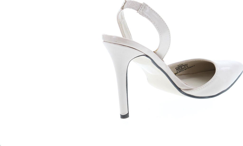 Pierre Dumas Women's Cherry-4 Vegan Leather Pointed-Toe D'orsay Slingback Dress Pump Stiletto Heels