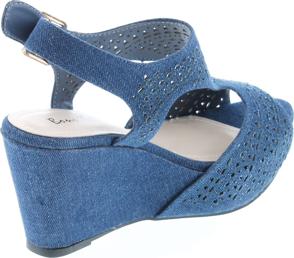 Bonnibel Women's Platform Wedge Heel Cut Out Sling Back Sandals