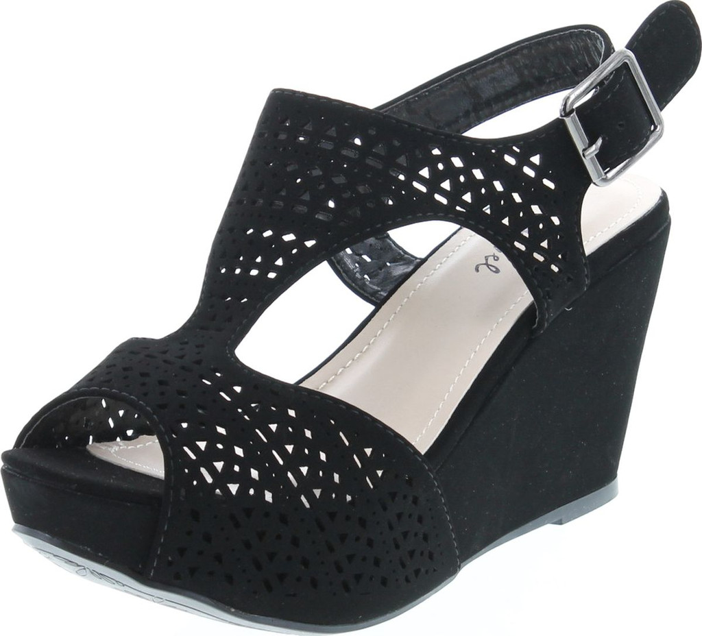Bonnibel Women's Platform Wedge Heel Cut Out Sling Back Sandals