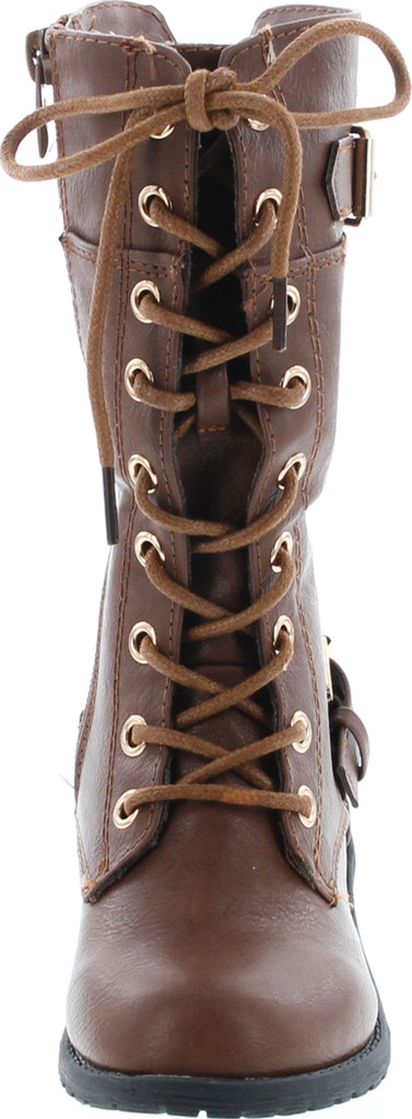 Forever Mango 27K Little Kids Combat Lace Up Boots