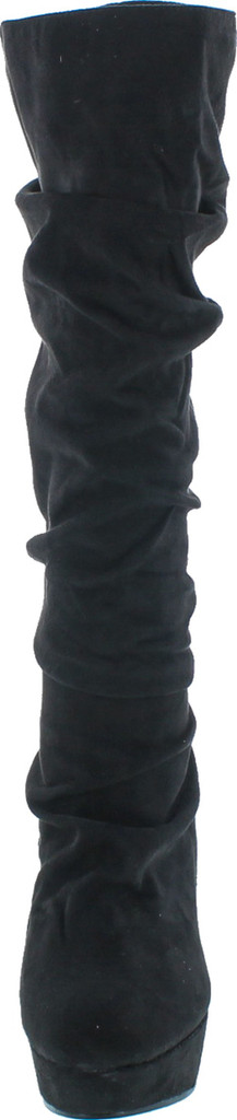Spirit Moda Emma-1 Women's Slouchy Platform Wedge Heel Knee High Boots
