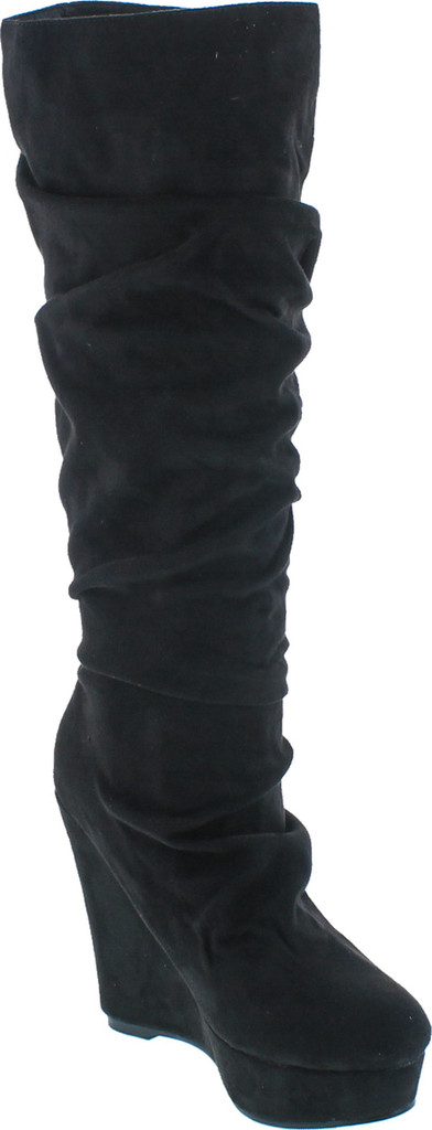 emma knee high wedge boot