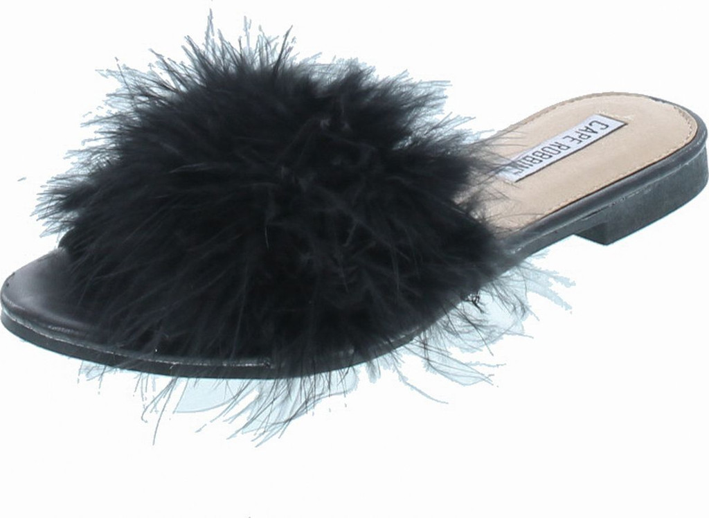 fur slide shoes