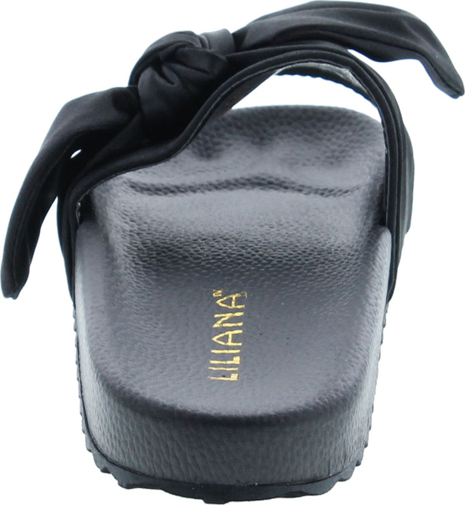 Liliana Nomi-7 Womens Cute Lovely Pointy Front Ribbon Knot Detail Slippers