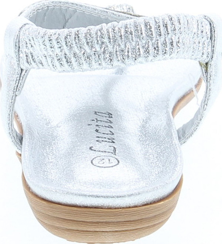 Lucita Crab Crab-1809Km Little Girls Gladiator Rhinestone Comfort Flat Sandals