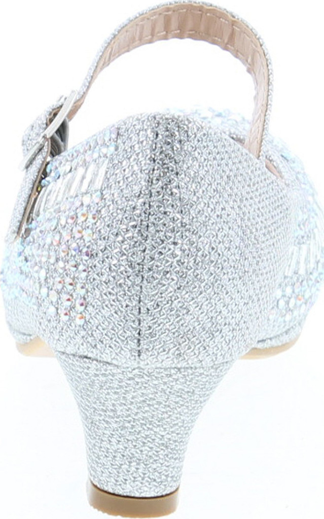 Link Cassie-28K Girls Rhinestone Platform Peagent Dress Shoes