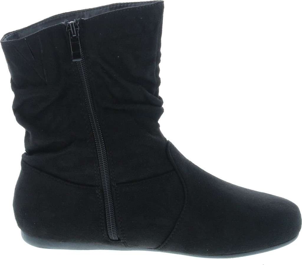 flat slouch ankle boots